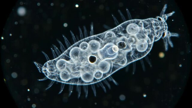 Microscopic Tardigrade Water Bear Creature in its Natural Habitat.