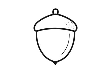 acorn line art vector, acorn black line art symbol 
