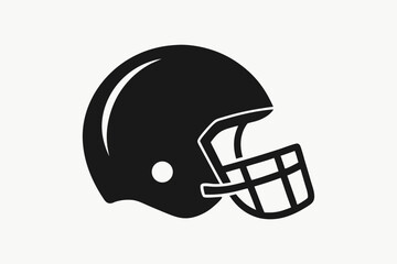American Football Helmet Silhouette  vector, Football Helmet black symbol
