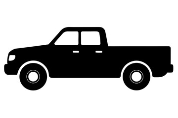 Pickup silhouette, pickup graphic vector, Pickup black symbol
