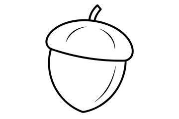 acorn line art vector, acorn black line art symbol 
