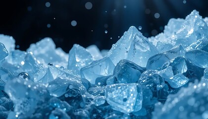 Obraz premium Crystalline Ice Formation A Stunning Visual.