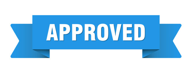 approved ribbon isolated on transparent background. approved ribbon