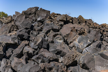 Basalt (Quaternary). Devils Orchard Nature Trail. Craters of the Moon National Monument & Preserve. Volcanic Field. Idaho's eastern Snake River Plain.	