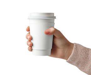 Hand holding a blank white coffee cup (3)
