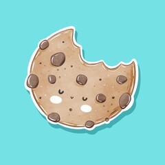 Cartoon cookies. Colorful illustration, flat style. design for cards, print, poster