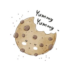 Cartoon cookies. Colorful illustration, flat style. design for cards, print, poster
