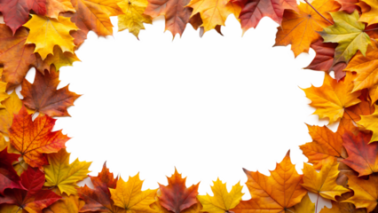 frame of autumn leaves