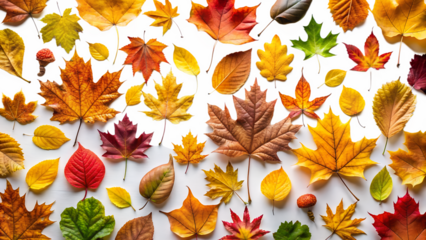 autumn leaves seamless pattern