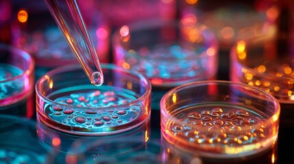 Enzyme-linked immunosorbent assay (ELISA) 96 well micro plate, Immunology or serology testing method in science medical laboratory
