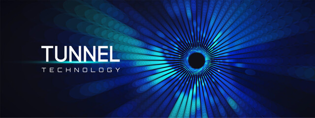 Obraz na płótnie Canvas Background tunnel abstract with portal quantum and technology code for vector line or matrix pattern illustration. Graphic hole science and binary funnel with black AI and 3D data design.