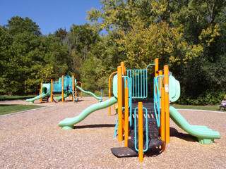 Children playground in the park