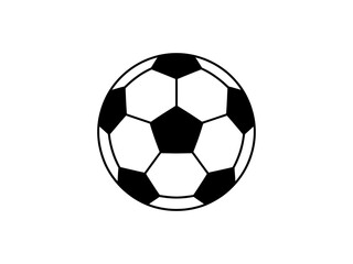 Obraz premium Vector art of black and white soccer ball for sport and recreation concept