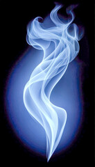 Naklejka premium Abstract swirl of glowing smoke against a dark background