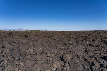 Basalt Lava Flows. Caves Trail, Craters of the Moon National Monument & Preserve. Volcanic Field....
