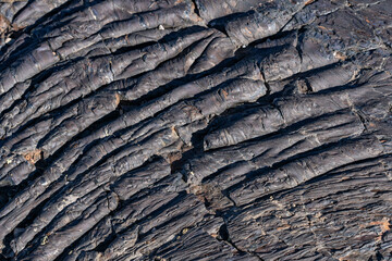 Basalt Lava Flows. Caves Trail, Craters of the Moon National Monument & Preserve. Volcanic Field. Idaho's eastern Snake River Plain. 