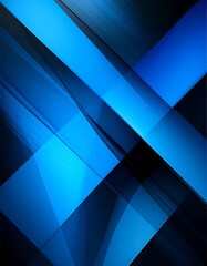 Abstract blue and black geometric design