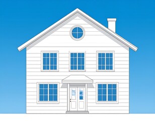 White house with simple design