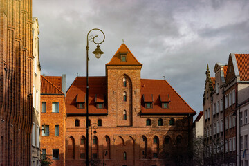 Zuraw building and museum. Medieval crane gate in Gdansk