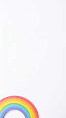 Rainbow Curve Illustration White Background Colorful Symbol Optimism