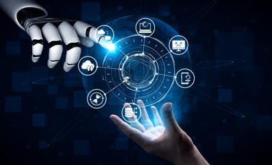 An AI assistant is helping design and manage a secure cloud-based data backup system, ensuring network reliability and data protection. Entice