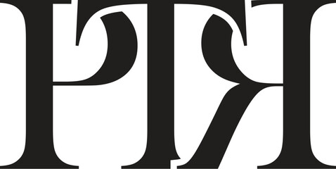 PTR Letter Initial Logo Design Template Vector Illustration