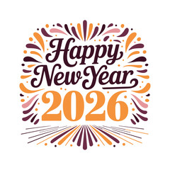 2026, Happy new year 2026 logo and text vector template design, New year greeting, Set of collection of 2026 white background vector illustration or typography isolated happy new year greeting card