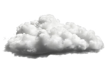 Realistic fluffy white cloud isolated on white background