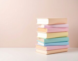 Fototapeta premium Stack of colorful books