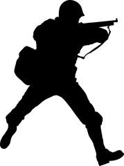 Soldier world war 2 silhouette image