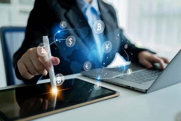 Global currency exchange enables seamless money transfer through currency, exchange, and global systems for decentralized international financial connection Latch