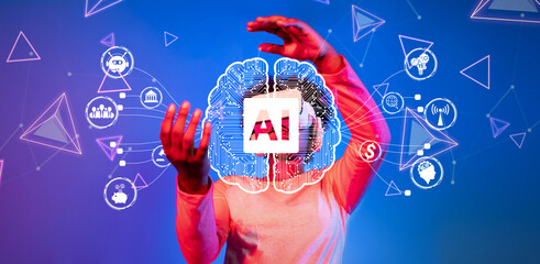 A captivating visual representation of artificial intelligence blending with human capabilities, surrounded by digital elements that signify innovation and future technology. XDMCP