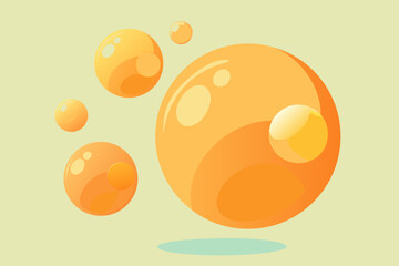 Abstract vector illustration of a seamless orange background pattern with Easter egg designs
