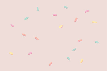 Colorful vector illustration of confetti and balloons in a seamless pattern for a birthday celebration decoration