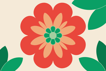 An elegant seamless floral pattern with a colorful vector illustration of pink daisy flowers and green leaves for a spring or summer design