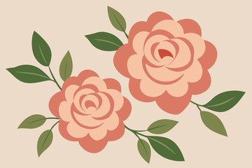 Vector seamless rose floral pattern vintage pink design
