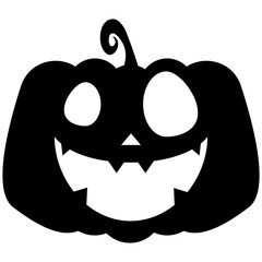 halloween ornaments pumpkin scary face illustration vector 