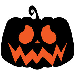 halloween ornaments pumpkin scary face illustration vector 