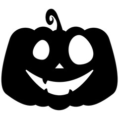 halloween ornaments pumpkin scary face illustration vector 