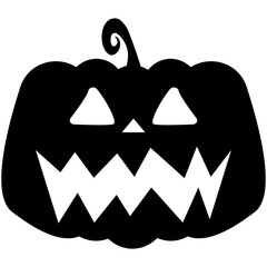 halloween ornaments pumpkin scary face illustration vector 