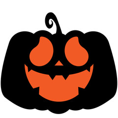 halloween ornaments pumpkin scary face illustration vector 