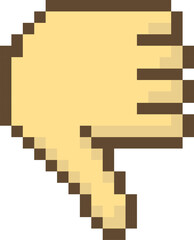 Fototapeta premium Pixelated Thumbs Down Gesture