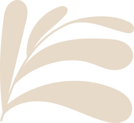 Abstract Organic Leaf Branch Silhouette