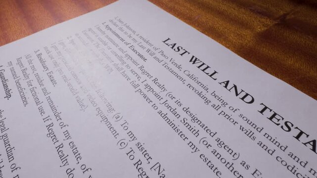 Will Document Last Will Legal Testament Agreement Form 3