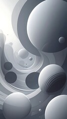 Abstract swirling spheres