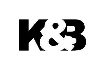 KB logo design in bold style. Black white identity symbol. Modern typography emblem. Corporate branding icon.