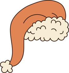 Santa Hat with Fluffy Trim