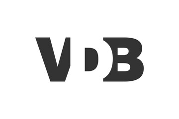 VDB logo design. Initial letter V D B bold font style for tech startups, consulting, corporate branding. Creative company name, headlines typography identity, trendy logotype.