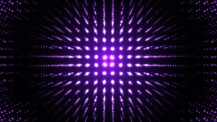 Naklejka premium Abstract purple digital background glowing sphere motion grid 3D render