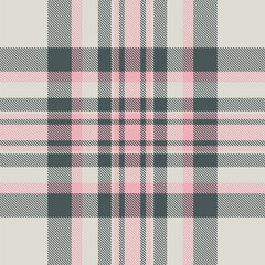 Elegant tartan pattern in pink, grey and beige. A seamless background for textile design, fashion, wrapping paper, or creative projects. Versatile classic look.